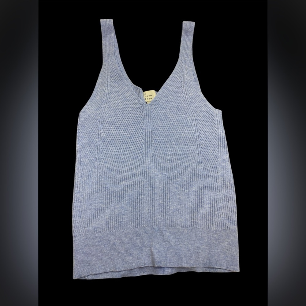 a new day Light Blue Ribbed Tank Top